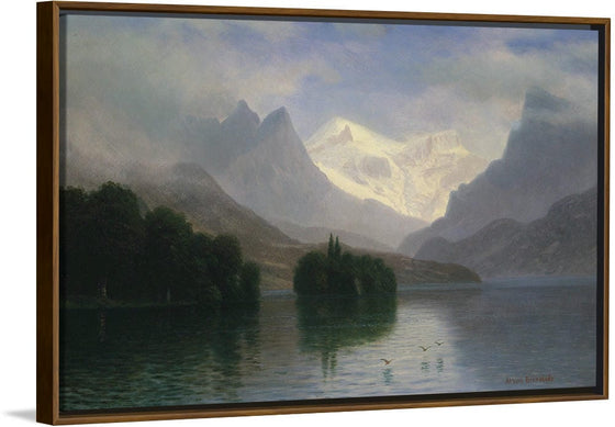 "Mountain Scene(1880-1890)", Albert Bierstadt