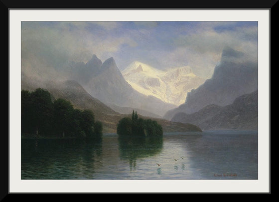 "Mountain Scene(1880-1890)", Albert Bierstadt