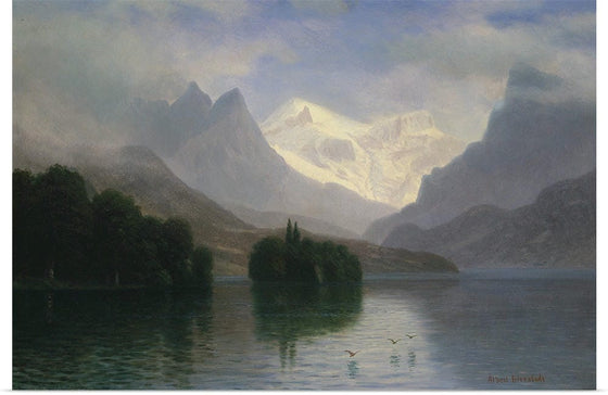 "Mountain Scene(1880-1890)", Albert Bierstadt