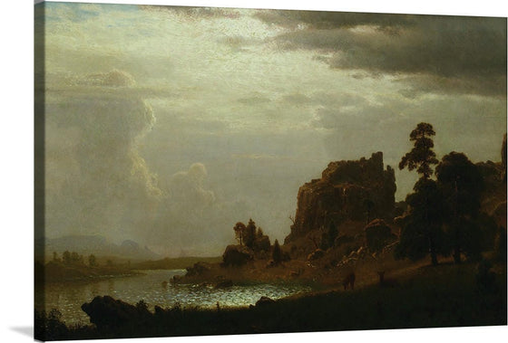 "On the Sweetwater Near the Devils Gate(1860)", Albert Bierstadt