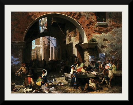 "Roman Fish Market. Arch of Octavius(1858)", Albert Bierstadt