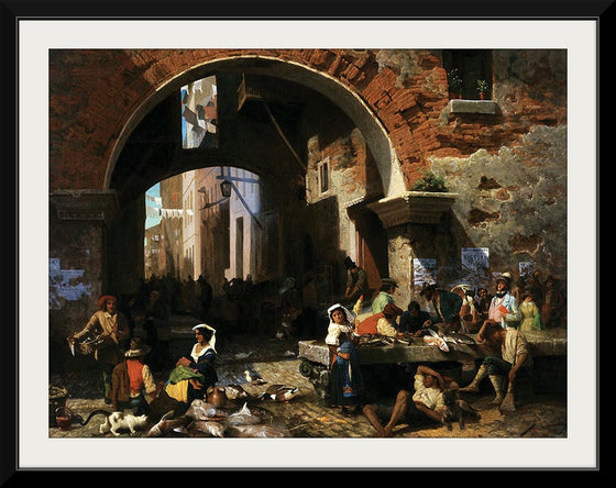 "Roman Fish Market. Arch of Octavius(1858)", Albert Bierstadt