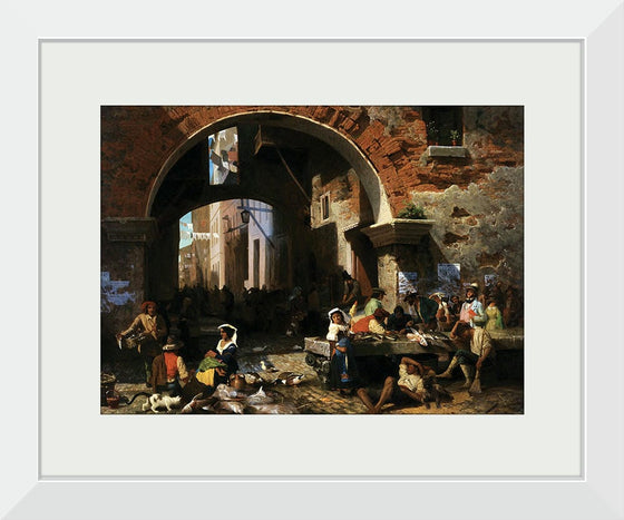 "Roman Fish Market. Arch of Octavius(1858)", Albert Bierstadt