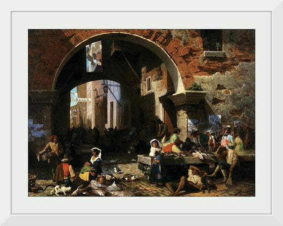 "Roman Fish Market. Arch of Octavius(1858)", Albert Bierstadt