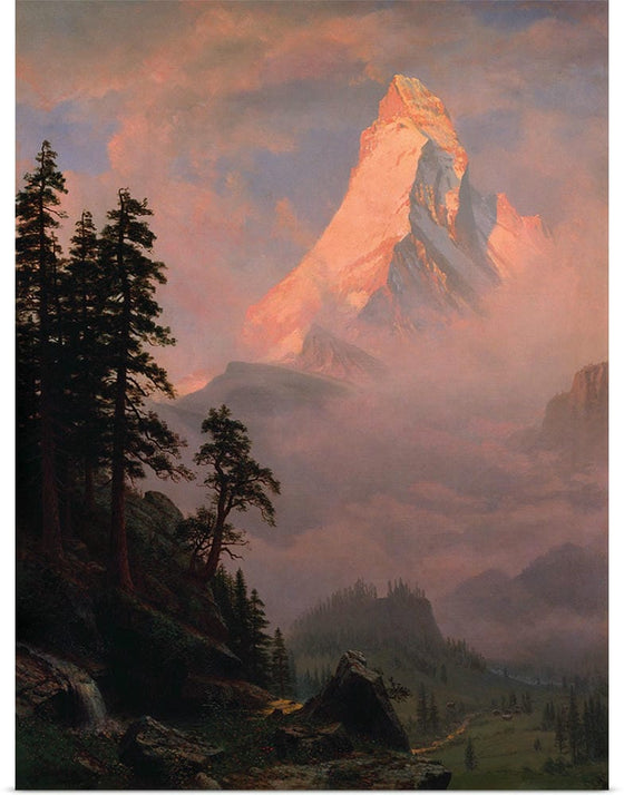 "Sunrise on the Matterhorn(c.1875)", Albert Bierstadt