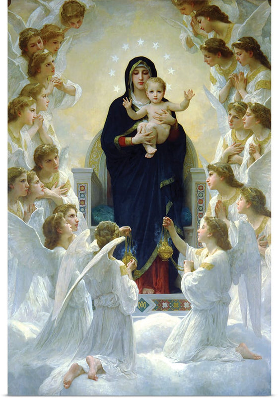 "The Queen of the angels or The Virgin with angels(1900)", William Bouguereau