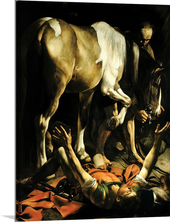 "The Conversion on the Way to Damascus(1600-1601):, Caravaggio