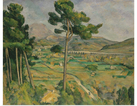 "Mont Sainte-Victoire and the Viaduct of the Arc River Valley(1882-1885)", Paul Cezanne