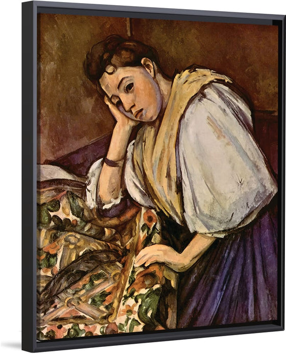 "Jeune Italienne accoudée(1896)", Paul Cezanne