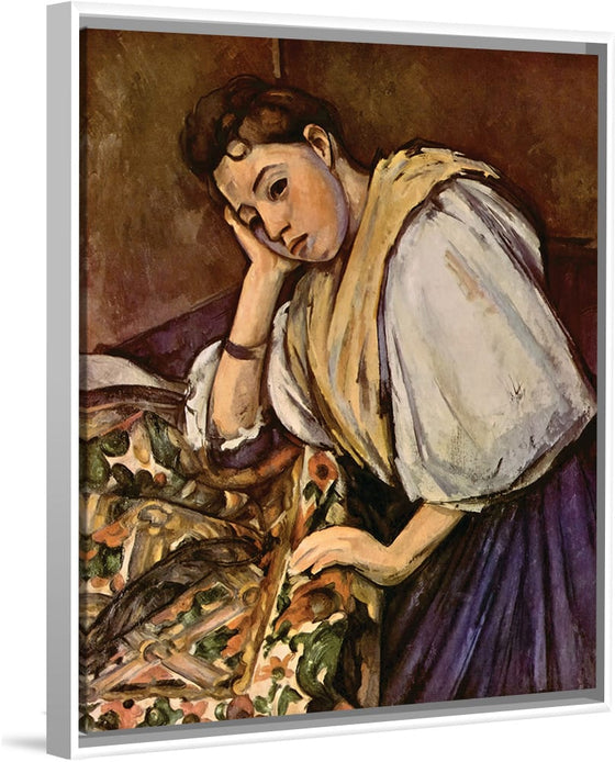 "Jeune Italienne accoudée(1896)", Paul Cezanne