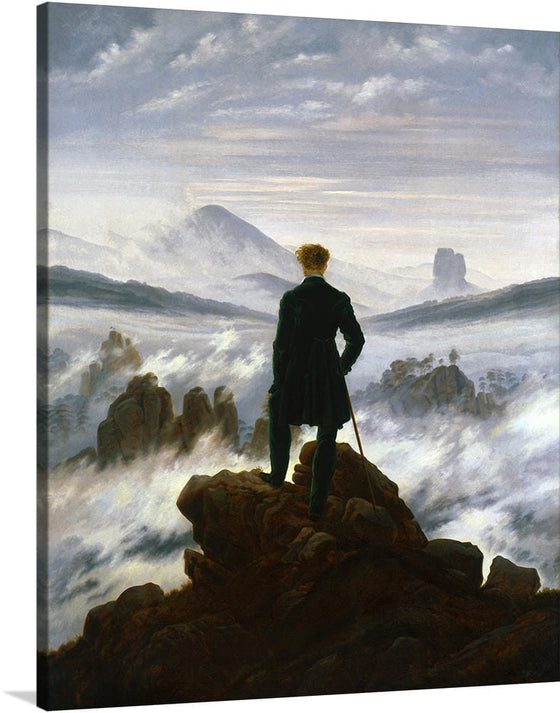 "Wanderer above the sea of fog(1817)", Caspar David Friedrich