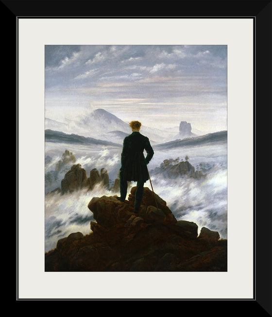 "Wanderer above the sea of fog(1817)", Caspar David Friedrich