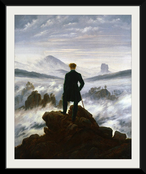 "Wanderer above the sea of fog(1817)", Caspar David Friedrich