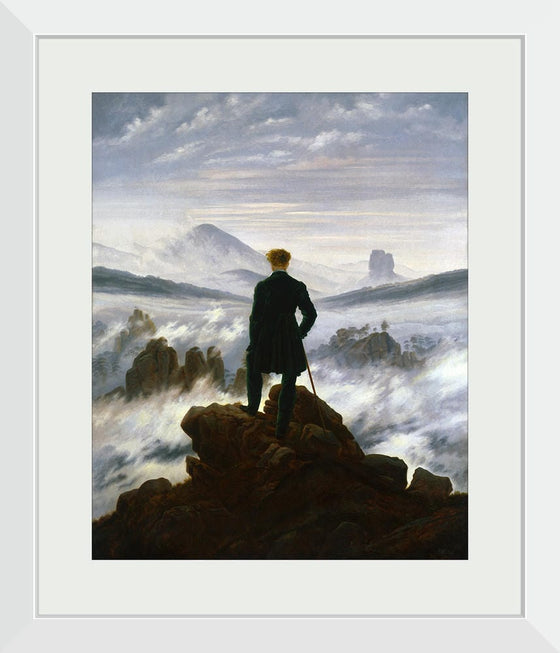 "Wanderer above the sea of fog(1817)", Caspar David Friedrich