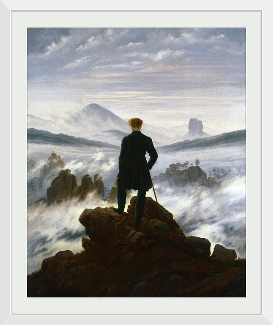 "Wanderer above the sea of fog(1817)", Caspar David Friedrich