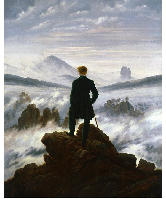 "Wanderer above the sea of fog(1817)", Caspar David Friedrich