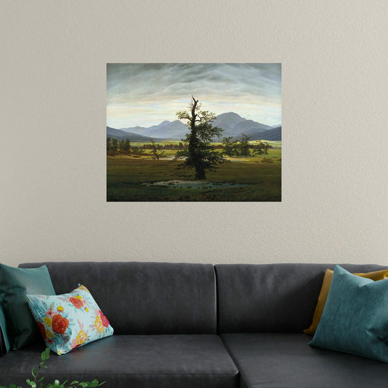 "Village Landscape in Morning Light (The Lone Tree)(1822)", Caspar David Friedrich