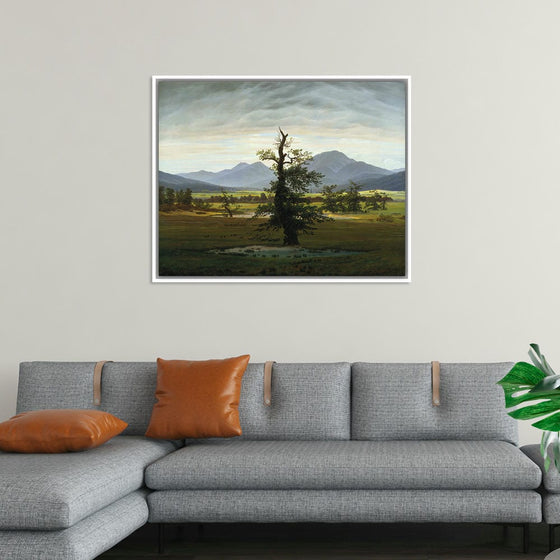 "Village Landscape in Morning Light (The Lone Tree)(1822)", Caspar David Friedrich