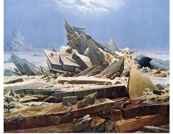 "The Sea of Ice (The Wreck of Hope)(1823-1824)", Caspar David Friedrich