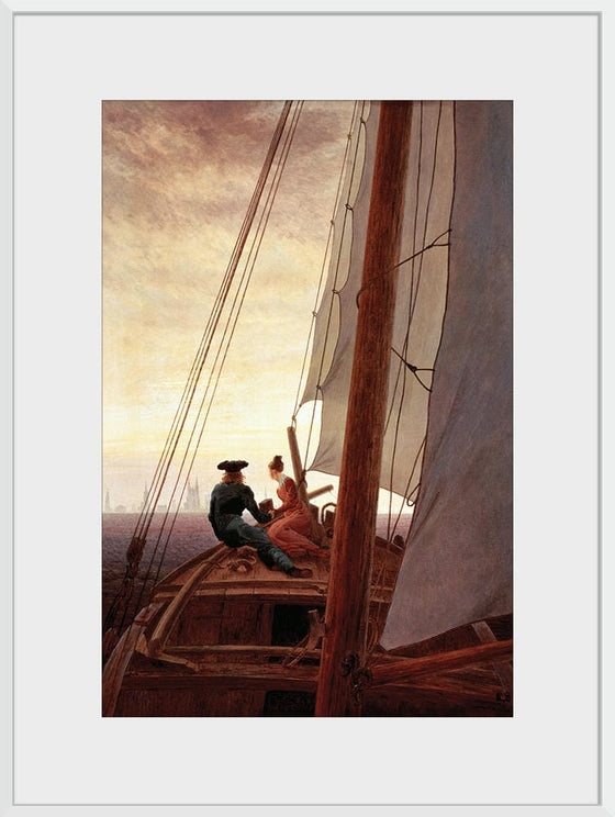 "On a Sailing Ship(1818-1820)", Caspar David Friedrich