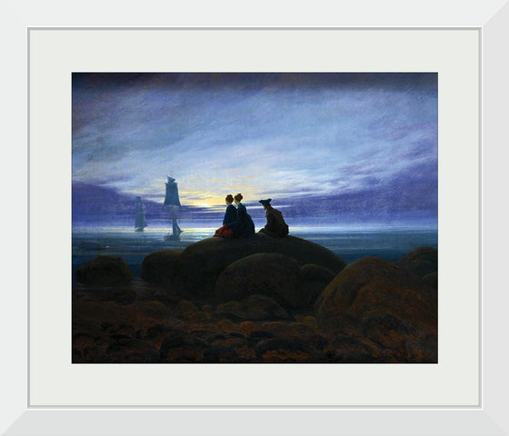 "Moonrise over the Sea(1822)", Caspar David Friedrich