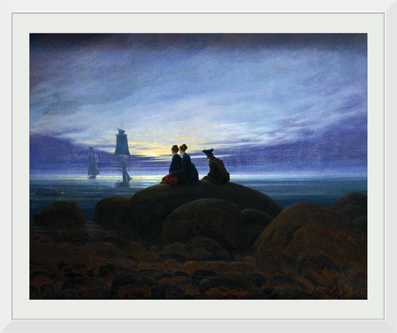 "Moonrise over the Sea(1822)", Caspar David Friedrich