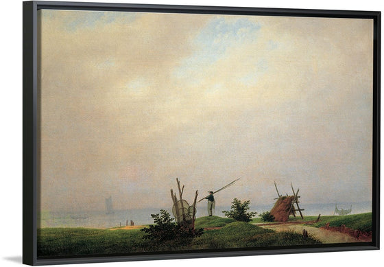 "Seashore with fisherman(1807)", Caspar David Friedrich