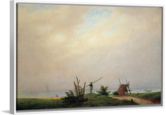 "Seashore with fisherman(1807)", Caspar David Friedrich