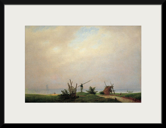 "Seashore with fisherman(1807)", Caspar David Friedrich