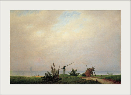 "Seashore with fisherman(1807)", Caspar David Friedrich