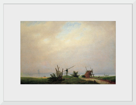 "Seashore with fisherman(1807)", Caspar David Friedrich