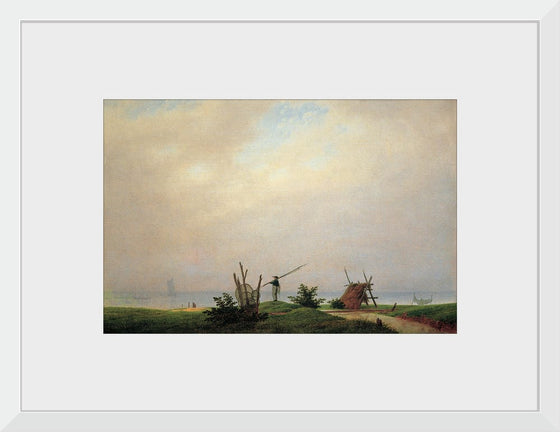 "Seashore with fisherman(1807)", Caspar David Friedrich
