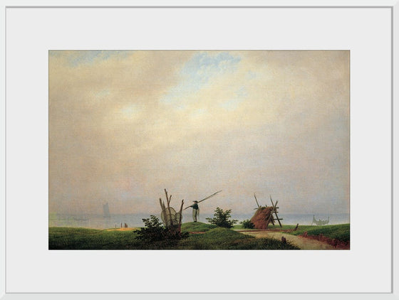 "Seashore with fisherman(1807)", Caspar David Friedrich