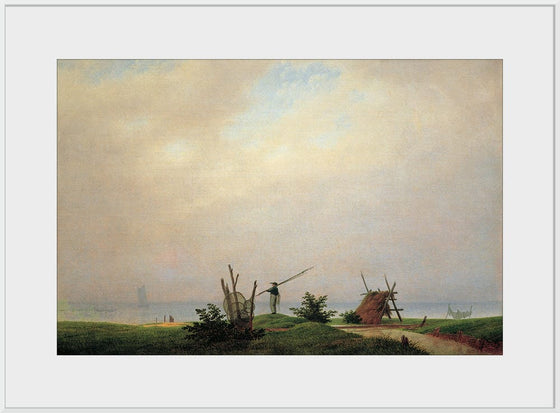 "Seashore with fisherman(1807)", Caspar David Friedrich