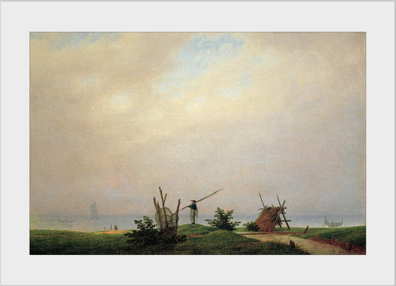 "Seashore with fisherman(1807)", Caspar David Friedrich