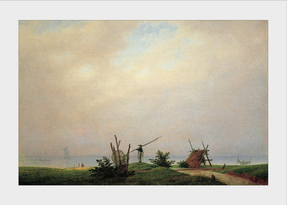 "Seashore with fisherman(1807)", Caspar David Friedrich