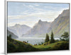 "Landscape With Mountain Lake, Morning(1823-1835)", Caspar David Friedrich