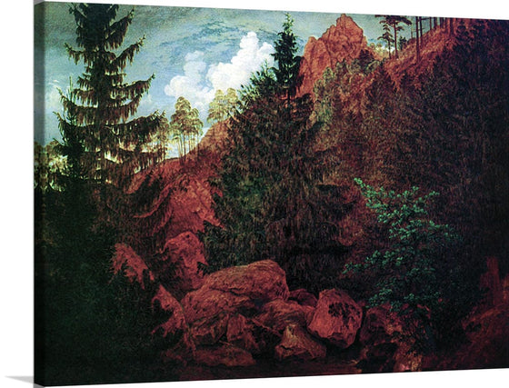 "Rocks in the Harz mountain(1811)", Caspar David Friedrich