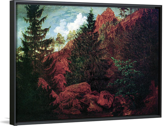 "Rocks in the Harz mountain(1811)", Caspar David Friedrich