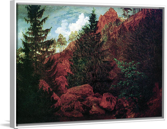"Rocks in the Harz mountain(1811)", Caspar David Friedrich