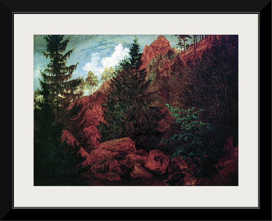 "Rocks in the Harz mountain(1811)", Caspar David Friedrich