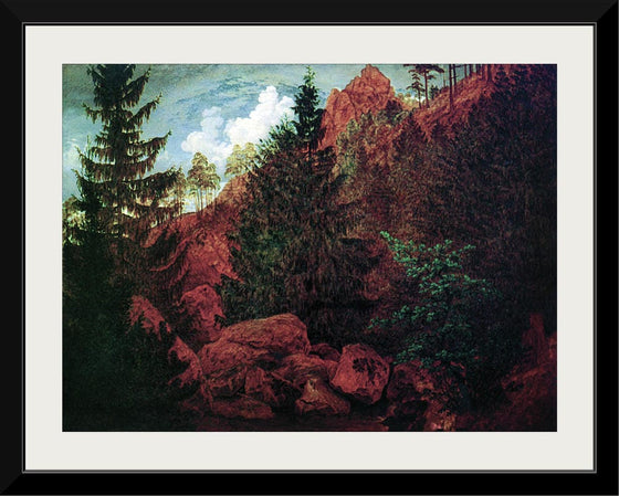 "Rocks in the Harz mountain(1811)", Caspar David Friedrich