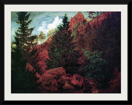 "Rocks in the Harz mountain(1811)", Caspar David Friedrich