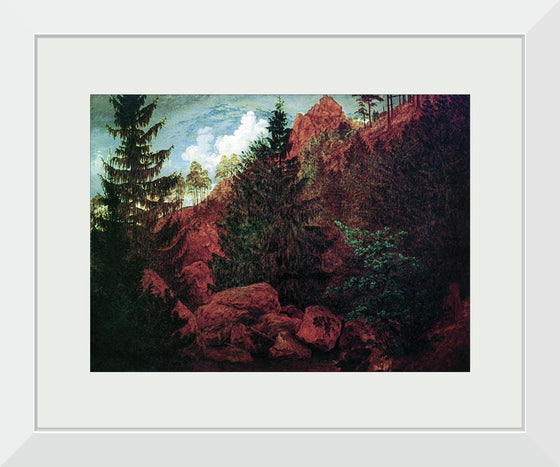 "Rocks in the Harz mountain(1811)", Caspar David Friedrich