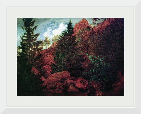 "Rocks in the Harz mountain(1811)", Caspar David Friedrich