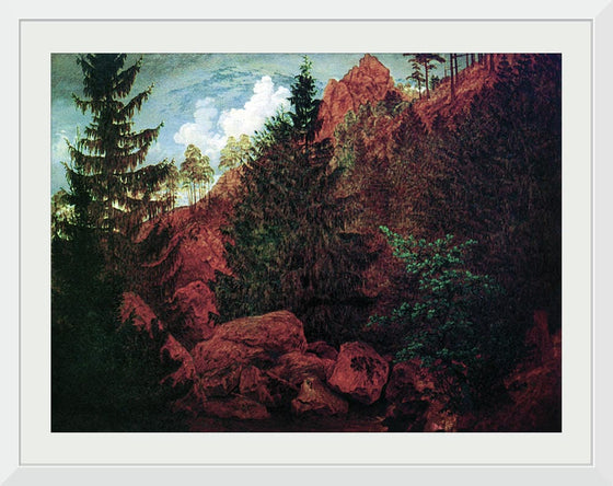 "Rocks in the Harz mountain(1811)", Caspar David Friedrich
