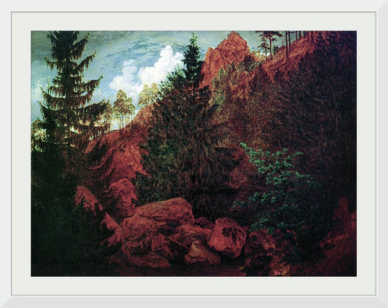 "Rocks in the Harz mountain(1811)", Caspar David Friedrich