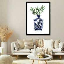  “Cobalt Geometric Vases III“, Mercedes Lopez Charro