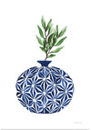 “Cobalt Geometric Vases IV“, Mercedes Lopez Charro