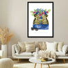 Add a touch of wild elegance to your home with "On the Wild Side I" by Mercedes Lopez Charro. This vibrant watercolor print features a stylish leopard-print handbag adorned with a bouquet of colorful flowers. The playful design, combined with the artist's delicate brushstrokes, creates a sense of fun and sophistication. Perfect for fashion enthusiasts or anyone looking to add a unique piece of art to their space.